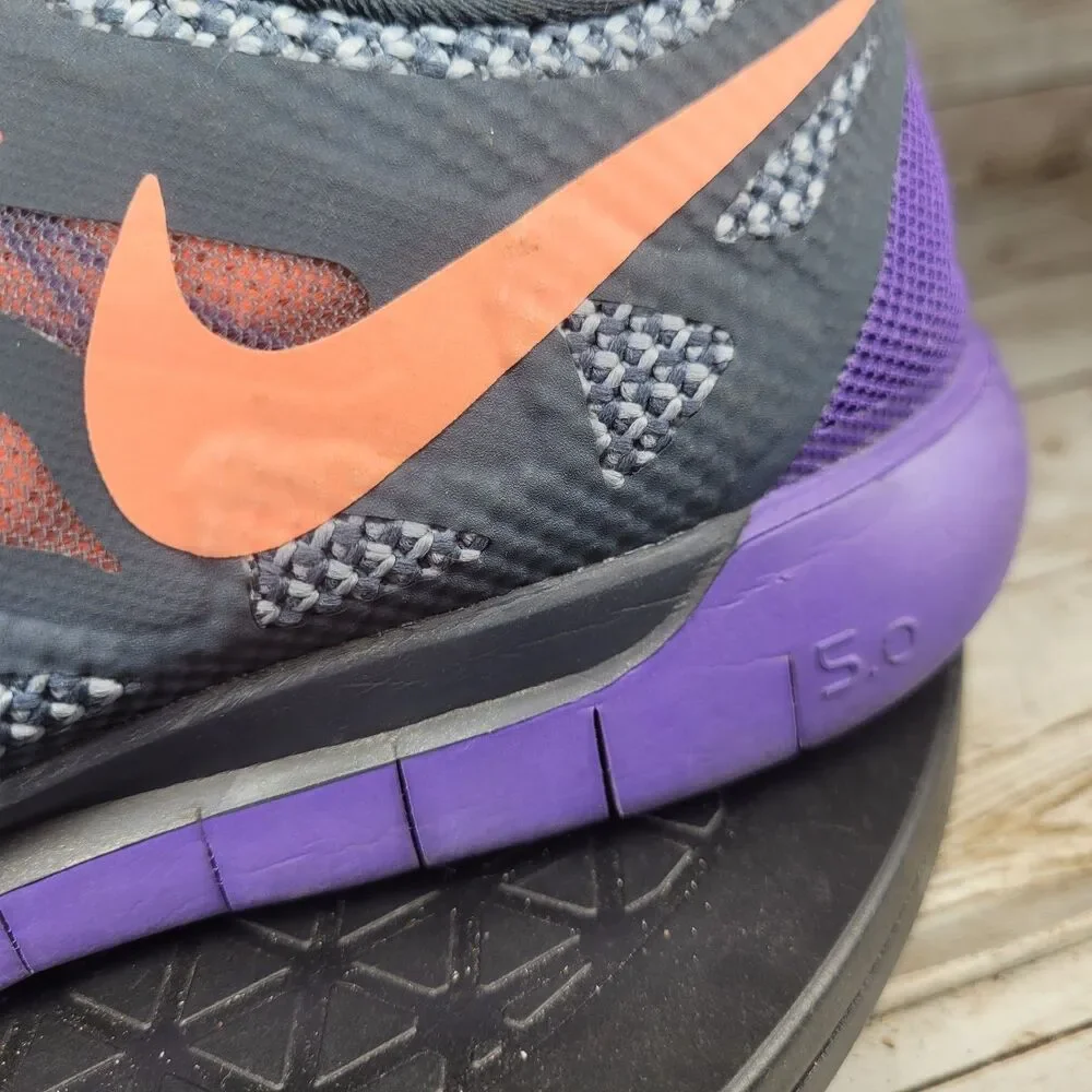 Nike Free 5.0 Sneakers Womens Size 9 Gray Mesh Breathable Low Top Running Shoes
